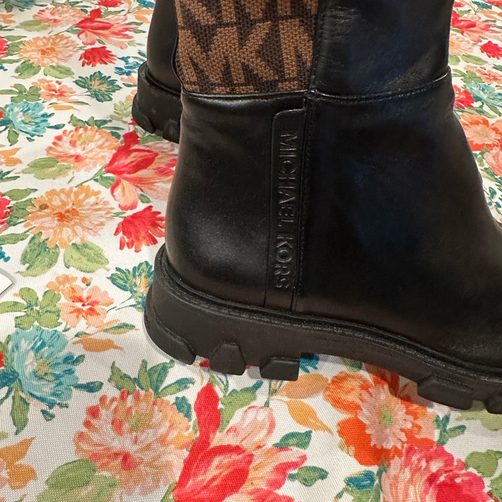 Michael Kors Black and Brown Knee-High Boots - Picture 3 of 4